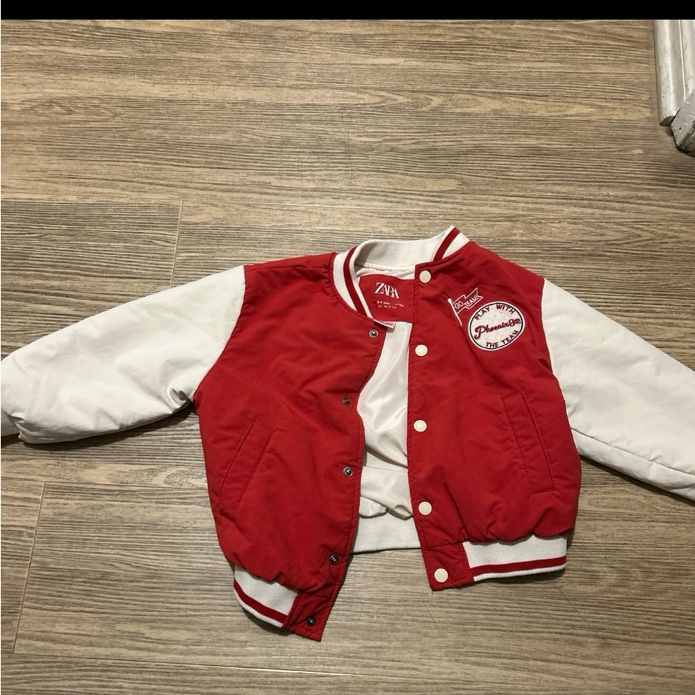 Zara Red and White Kids Jacket